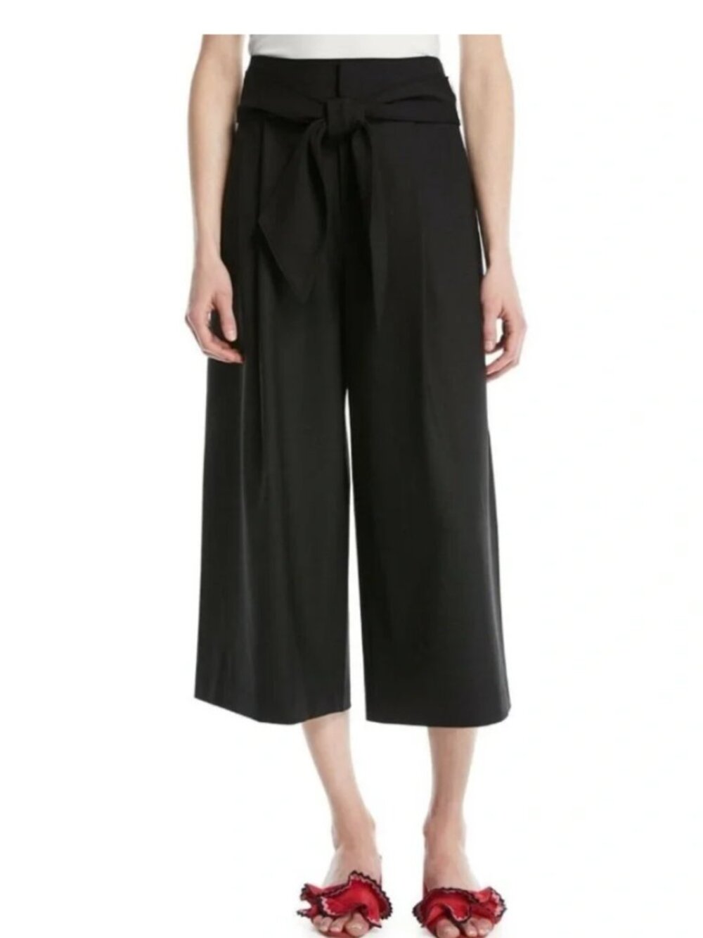 Club Monaco Wool Tie-Waist Wide Leg Pants 6